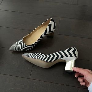 Zebra print heels (like new)